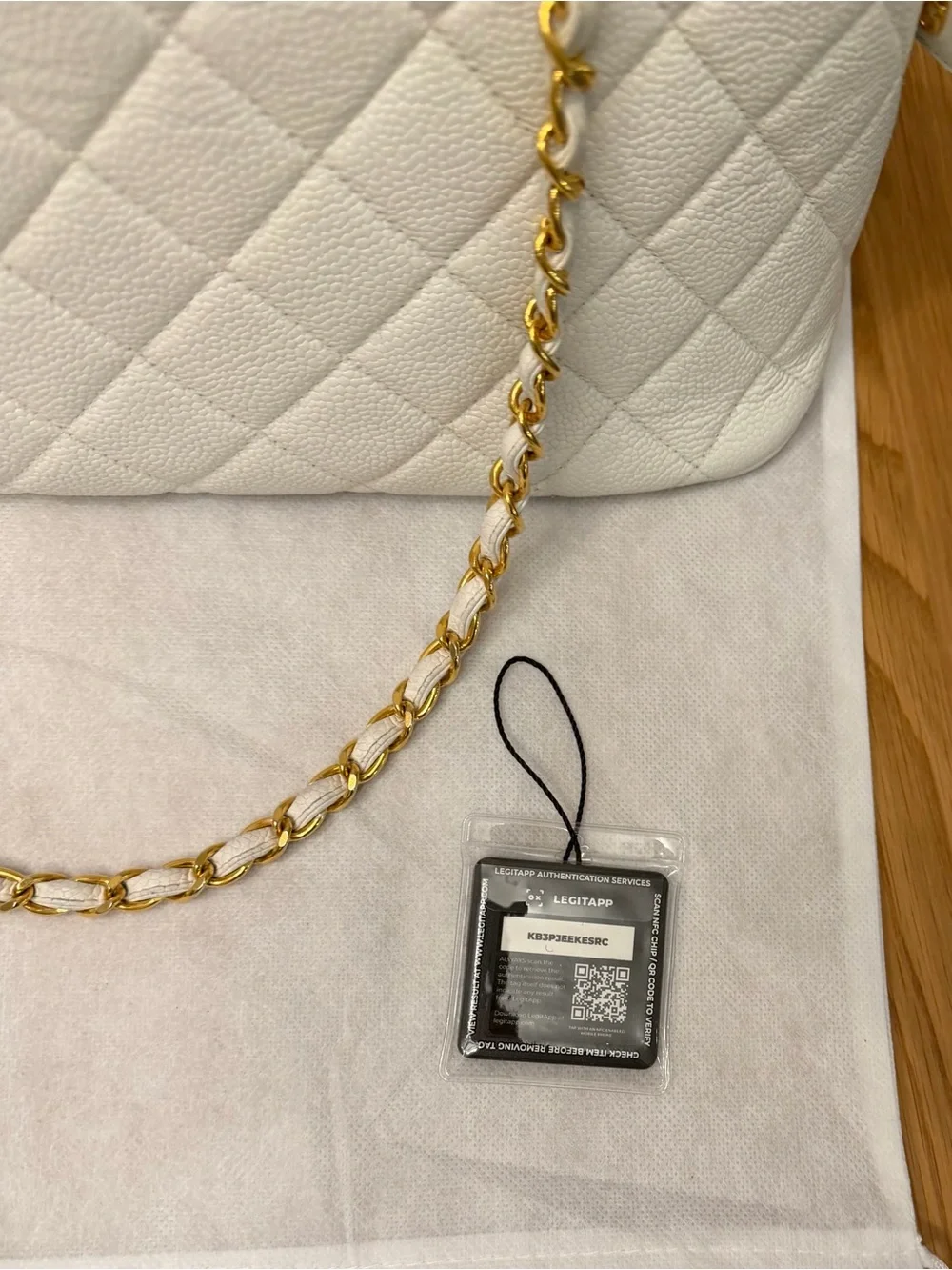 Authentic Vintage White Chanel Caviar Quilted Chain Tote - 24k Plated GHW